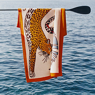 Panthere au Soleil beach towel | Hermès USA
